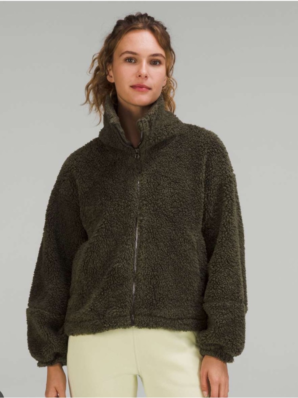 lululemon athletica Olive Green Teddy Jacket